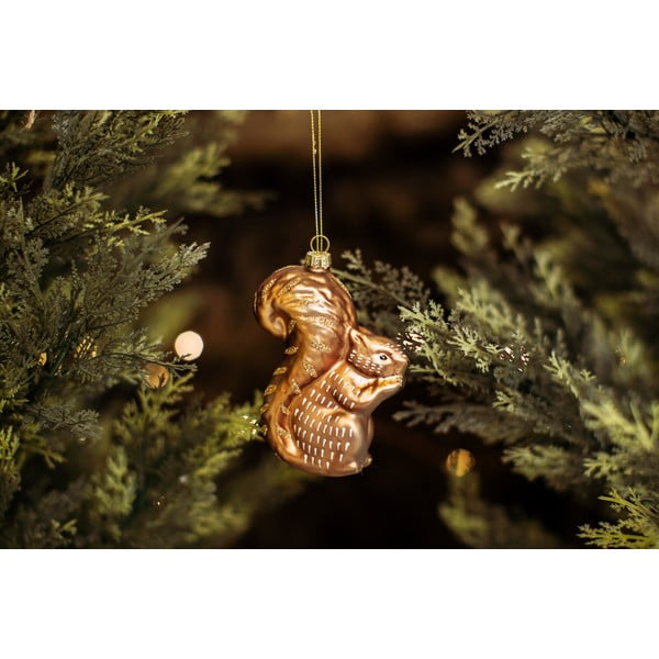 Decorazione per albero di natale in vetro fatta a mano 11 cm Squirrel – Sass & Belle-image-1