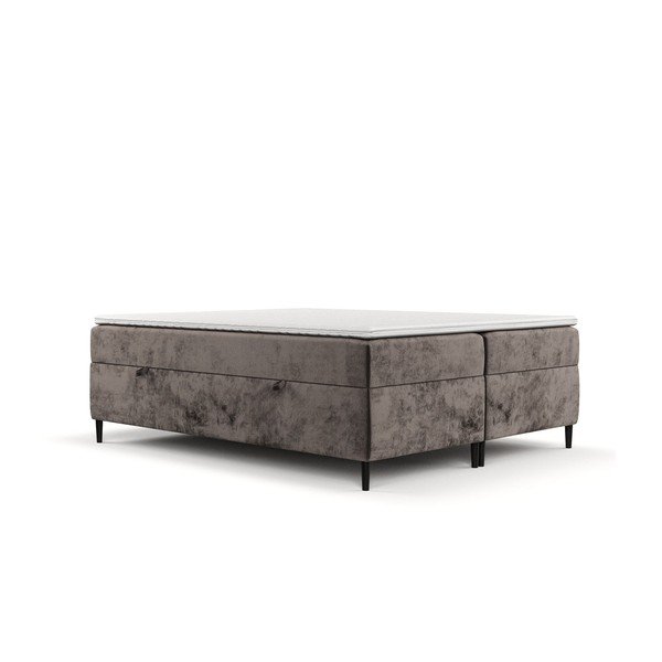 Letto boxspring marrone con contenitore 180x200 cm Araya - Maison de Rêve