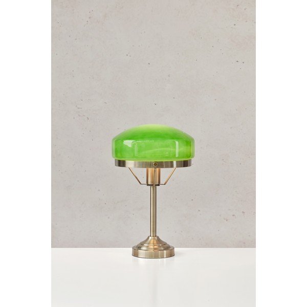 Lampada da tavolo verde/color ottone (altezza totale 39 cm) Aurelia – Markslöjd-image-4