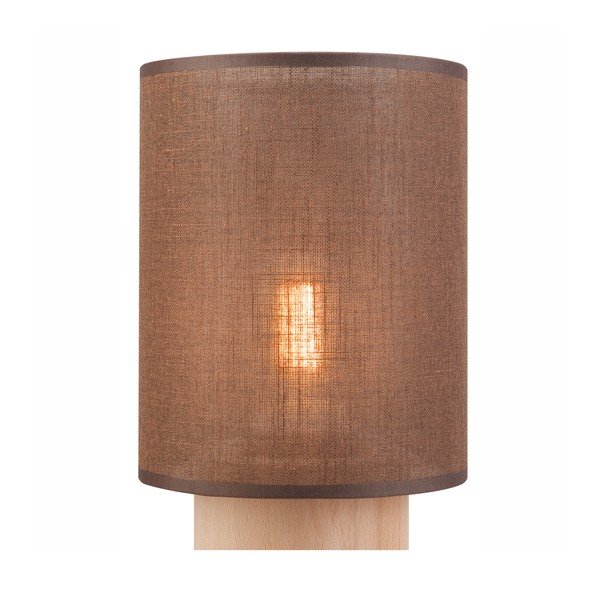 Lampada da tavolo marrone con paralume in tessuto, altezza 30 cm Ari - LAMKUR-image-4