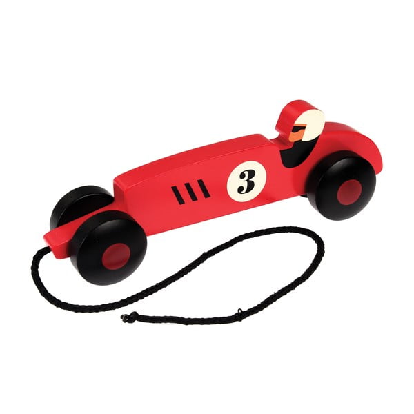 Auto da traino in legno per bambini Formula Vintage Racer - Rex London-image-2