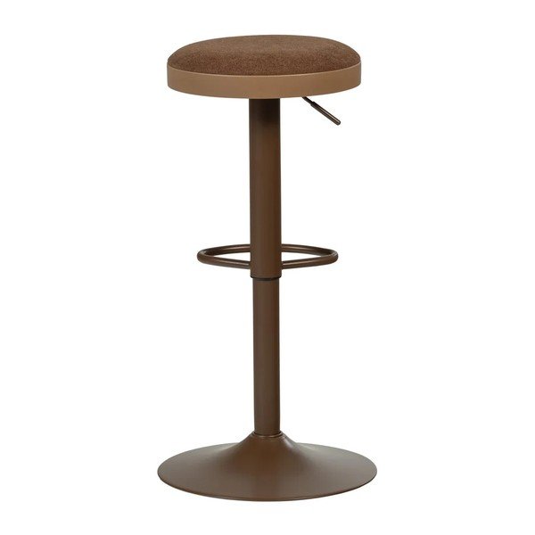 Sedia da bar marrone imbottito con altezza regolabile Mevo – WOOOD-image-2