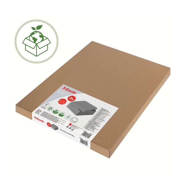 Set di 3 scatole portaoggetti grigie , 32 x 36,5 cm - Esselte Home-image-4