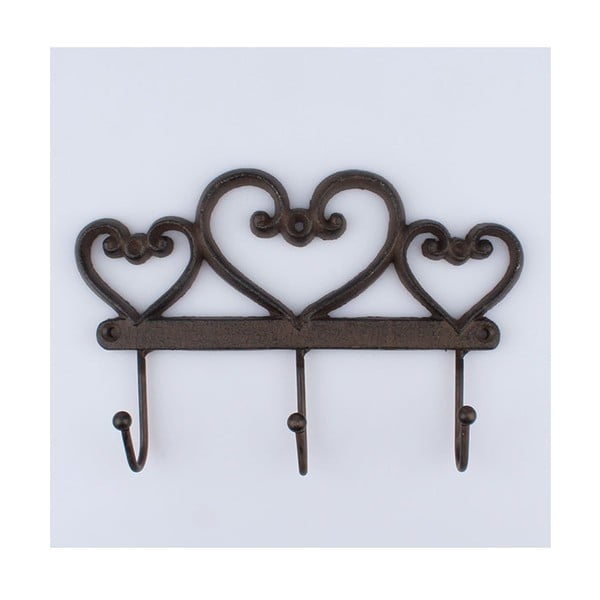 Litinový věšák Trio Hearts Vintage
