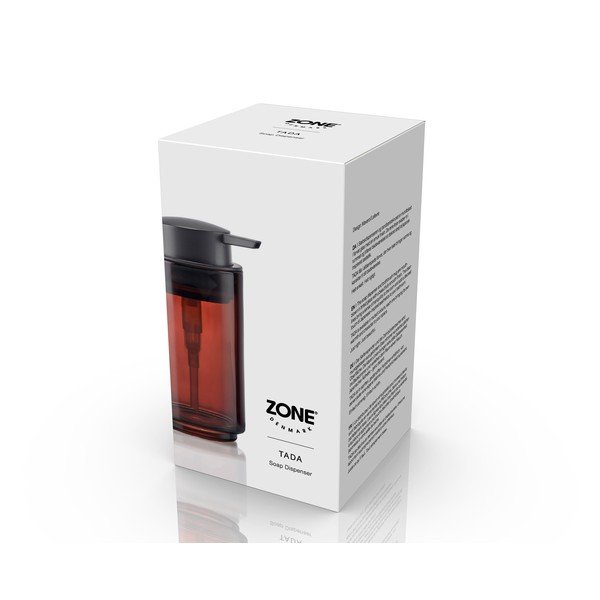 Dispenser per sapone marrone in vetro 250 ml Tada – Zone-image-4