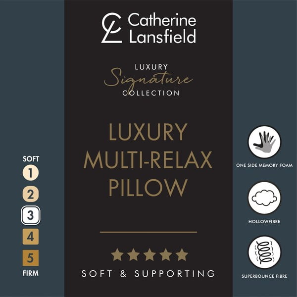 Cuscino con imbottitura in memory foam 48x74 cm Luxury Multi Relax – Catherine Lansfield-image-4