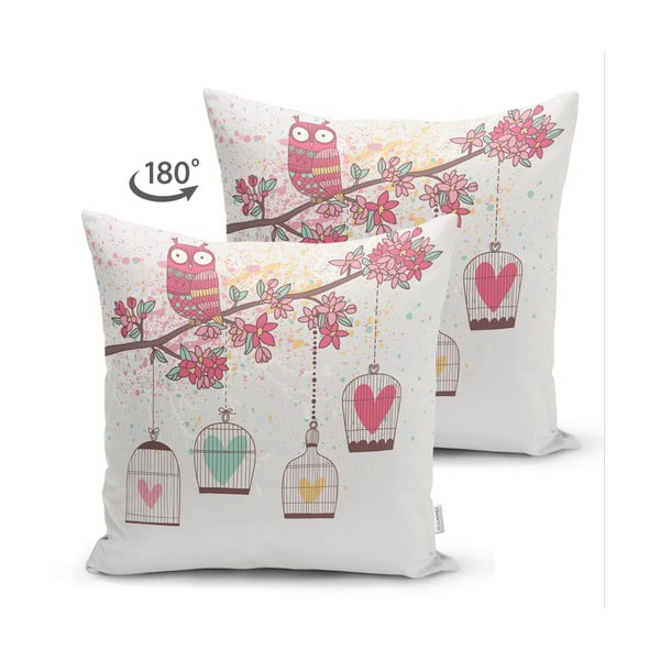 Povlak na polštář Minimalist Cushion Covers Heart Flowers, 45 x 45 cm