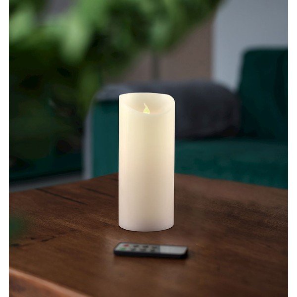 Candela a LED con telecomando, altezza 15 cm Wax - DecoKing