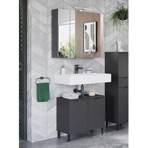 Set mobili da bagno antracite Arcena - Germania-image-1