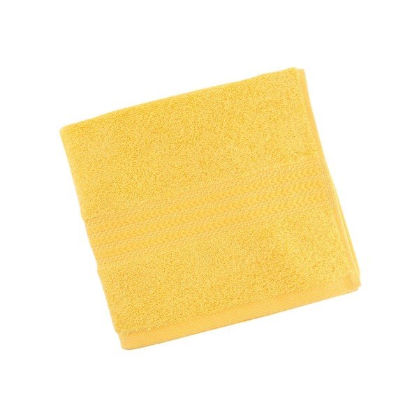 Asciugamano giallo in puro cotone, 70 x 140 cm - Foutastic-image-1