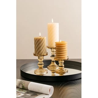 Portacandele in vetro marrone chiaro Art Glass Art - PT LIVING