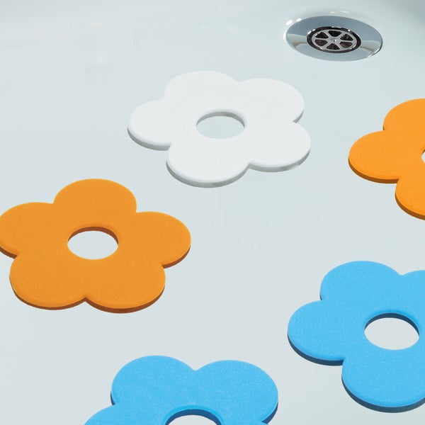 Set di tappetini antiscivolo per bambini 5 pz per la vasca 12x11,5 cm Funky – Spirella-image-1