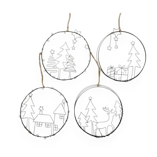 Set di 4 decorazioni natalizie appese Gerda - Boltze