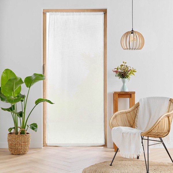 Tenda per porta bianca 90x200 cm Haltona - douceur d'intérieur-image-1