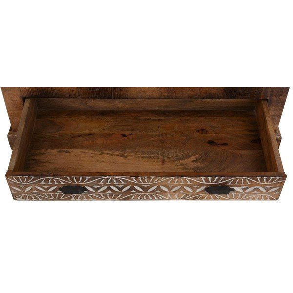 Armadio marrone in legno di mango 190x45 cm Maneesh - Støraa-image-4