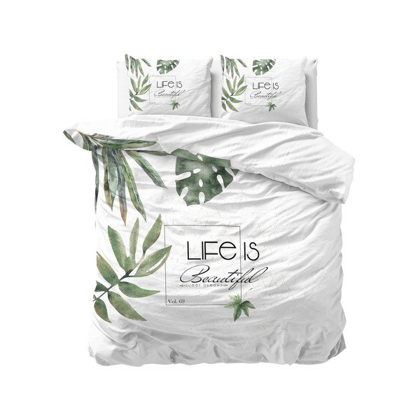 Biancheria da letto in cotone per letto matrimoniale Vitality, 240 x 200 cm - Pure Cotton