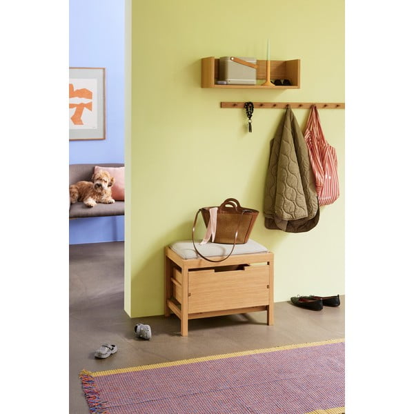 Mensola colore naturale effetto rovere 40 cm Savor - Hübsch-image-1