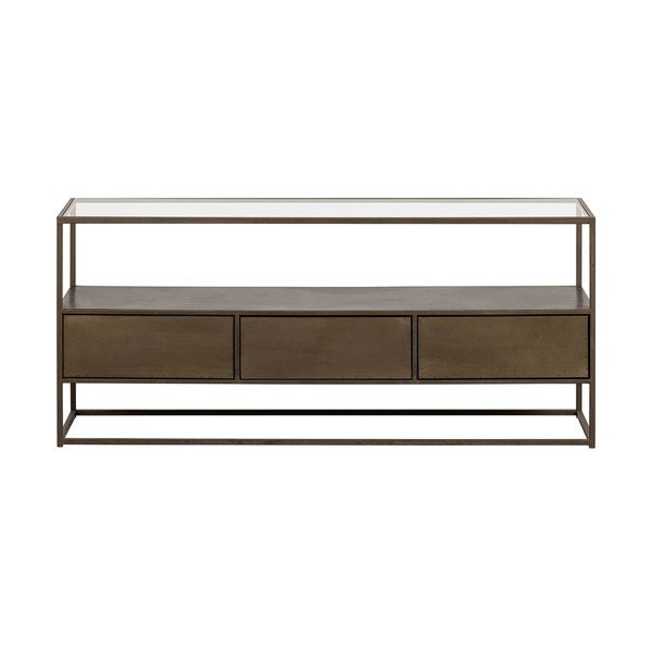 Tavolo TV in metallo color oro 115x50 cm Depart - BePureHome-image-4