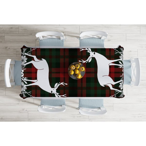 Tovaglia di Natale in misto cotone Tartan, 140 x 180 cm Christmas - Minimalist Cushion Covers-image-1