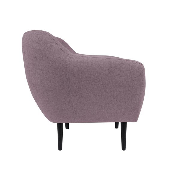 Poltrona rosa con gambe marroni Piemonte - Mazzini Sofas-image-2