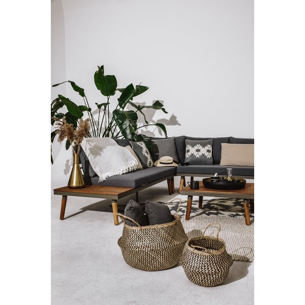 Divano da giardino grigio con struttura in legno di acacia Lustio - Bonami Selection-image-2