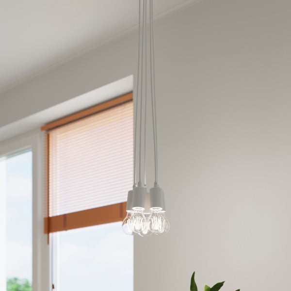 Lampada a sospensione bianca ø 15 cm Rene - Sollux-image-1