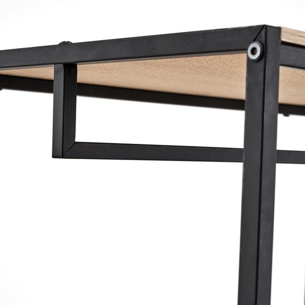 Armadio nero naturale in rovere 90x165 cm - Casa Selección-image-1