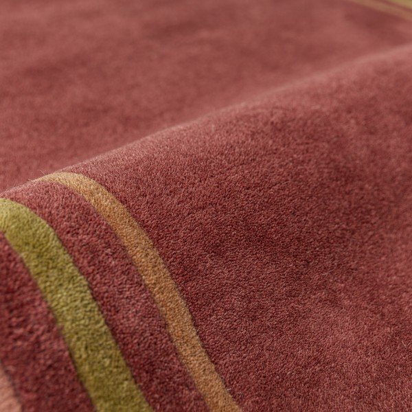 Passatoia burgundy in lana tessuta a mano 80x230 cm Lois – Flair Rugs-image-4
