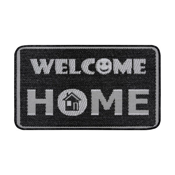 Zerbino grigio antracite , 50 x 80 cm Weave Smiley Welcome - Hanse Home