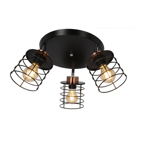 Plafoniera in metallo nero Glob - Candellux Lighting