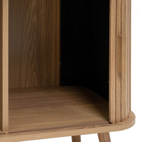 Libreria di colore naturale con effetto rovere 80x172x40 cm Elia – Casa Selección-image-3