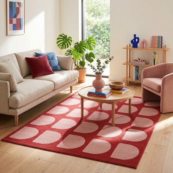 Tappeto rosso/rosa 160x230 cm Pomegranate - ESTE-image-4