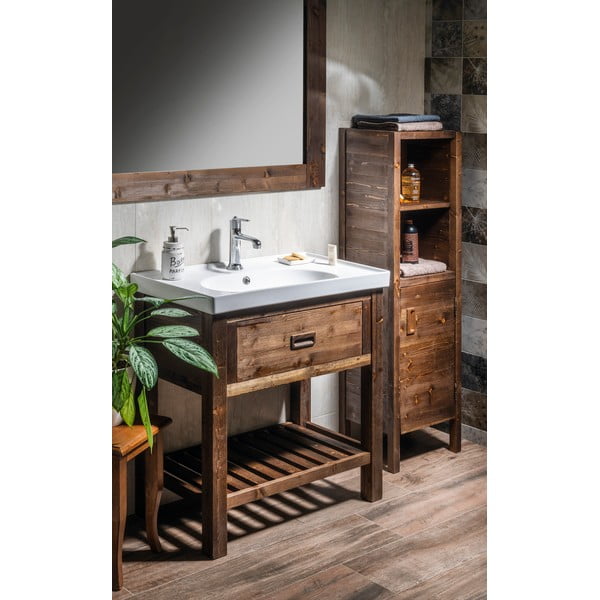Lavabo bianco in ceramica 80x45 cm Brand – Sapho-image-1