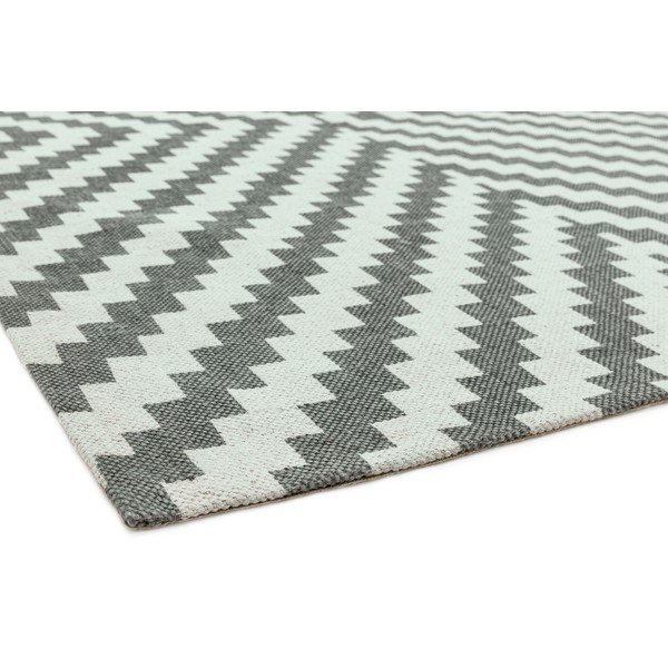 Tappeto grigio e bianco Geo, 120 x 170 cm - Asiatic Carpets-image-1