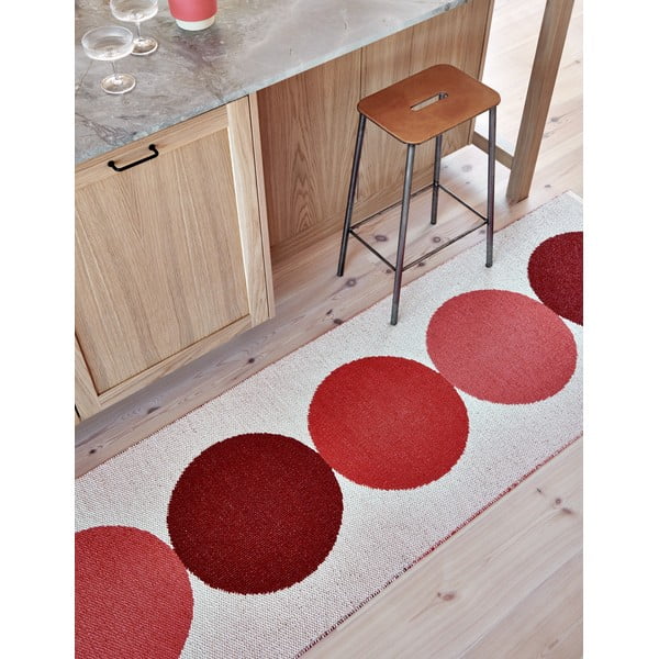 Tappeto da interno/esterno rosso/color crema 70x140 cm Otto Berry – Pappelina-image-1