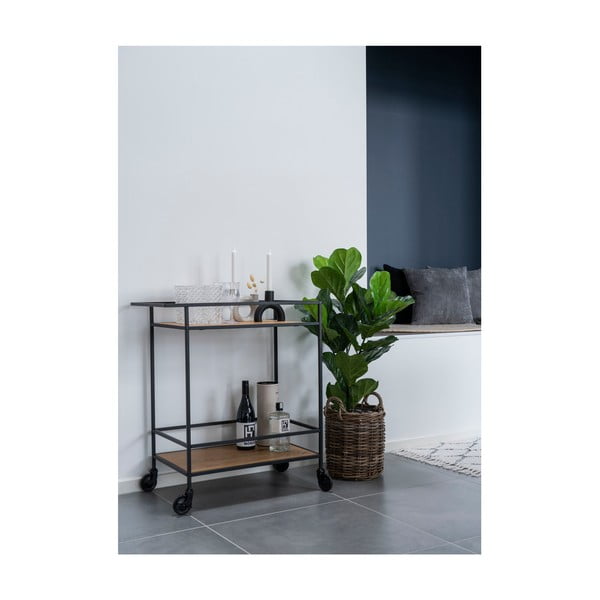 Carrello bar con decorazione in rovere Vita - House Nordic-image-2