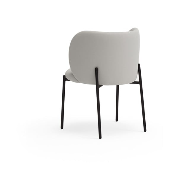 Set di sedie da pranzo grigio chiaro in imbottito 2 pz Mogi – Teulat-image-3