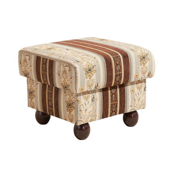 Pouf in ciniglia Monarch a motivo marrone - Max Winzer