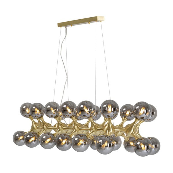 Lampada a sospensione di colore grigio-oro ø 12 cm Atomic - Kare Design-image-3