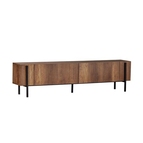 Mobile TV colore naturale scuro con effetto noce 180x45x30 cm Nexus – Kalune Design