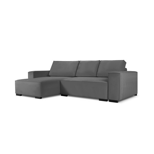 Divano letto in velluto a coste grigio scuro Azalea - Mazzini Sofas