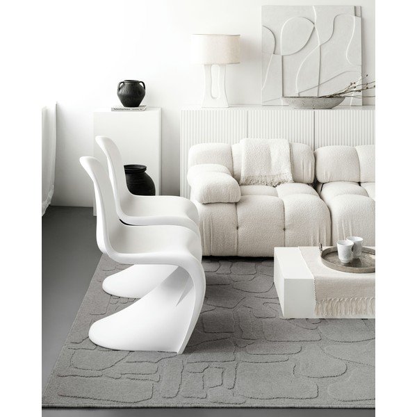 Tappeto in lana grigio 160x230 cm Morphic Dunes - Agnella-image-3