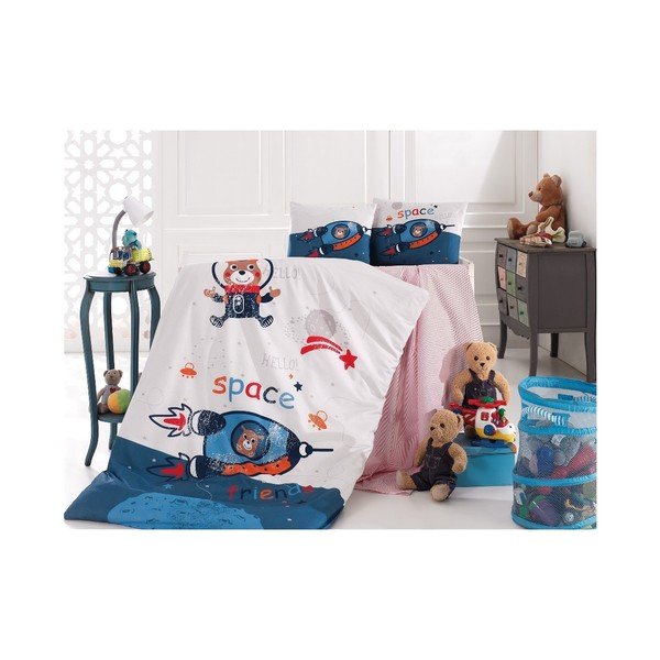 Set di biancheria da letto in cotone per bambini Into Space, 100 x 150 cm - Mijolnir