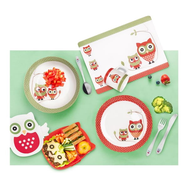 Posate per bambini in acciaio inox argento 3 pezzi - Orion-image-1