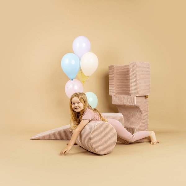 Gioco per psicomotricità turchese in velluto a coste 4 pz altezza totale 30 cm 45x170 cm Montessori – Meowbaby-image-3