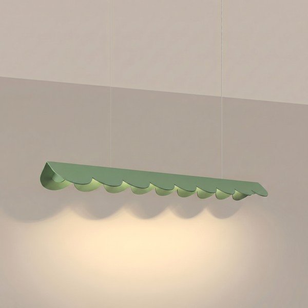 Lampadario LED color salvia in alluminio BISCUIT – Thoro-image-1