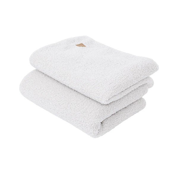 Coperta per bambini bianca in sherpa 100x77 cm – Meowbaby-image-2