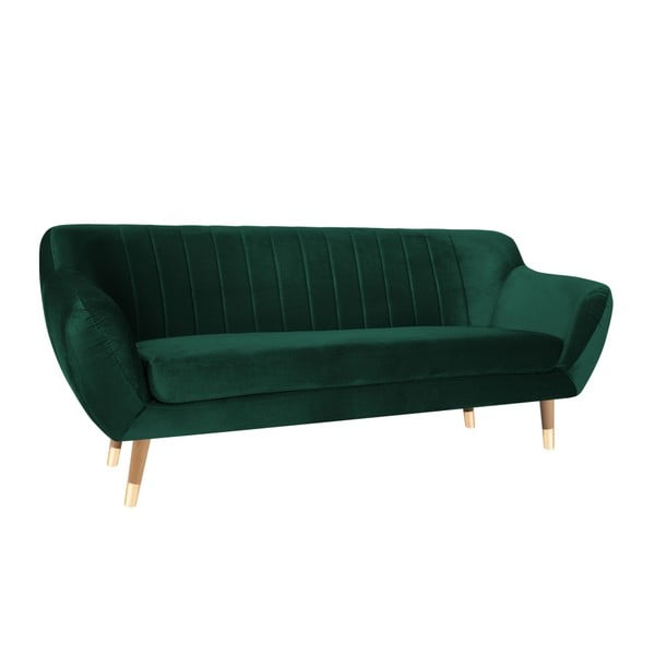 Divano in velluto verde scuro , 188 cm Benito - Mazzini Sofas-image-2