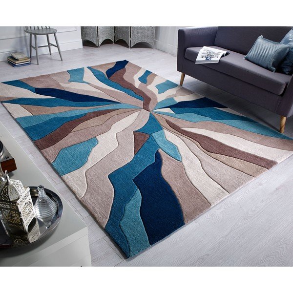 Tappeto blu 120x170 cm Splinter - Flair Rugs-image-4