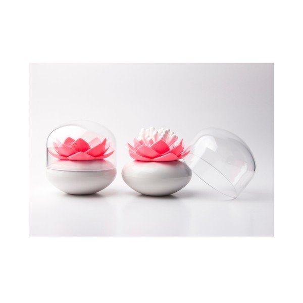 Držák na vatové tyčinky Lotus, bílá/růžová-image-2
